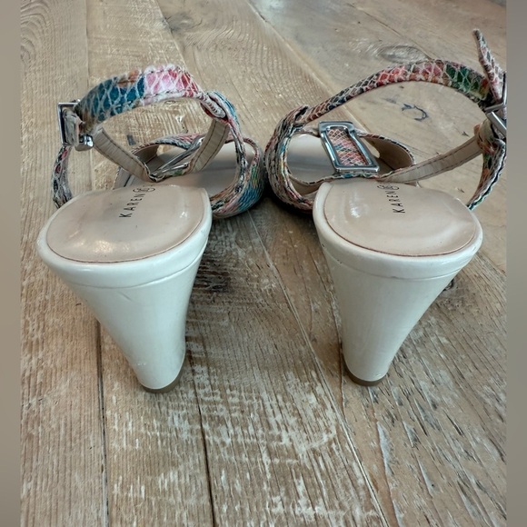 Karen Scott LORAH Colorful Ankle Strap Open Toe Heels 7M - Picture 6 of 7